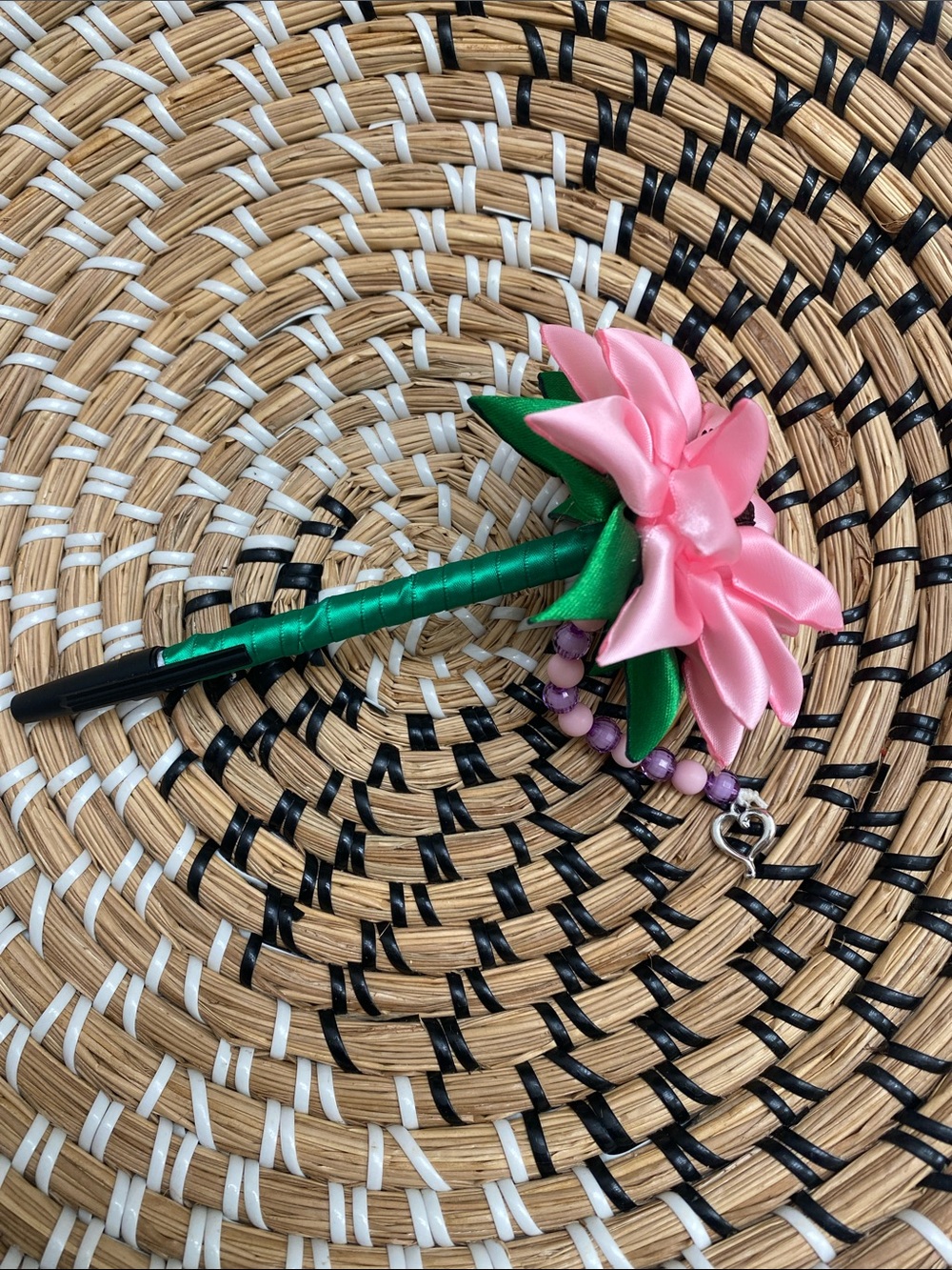 Satin Ribbon Sunflower Pen - Picture 4 of 7